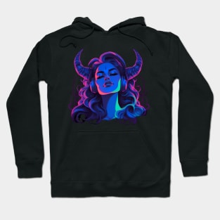 Synthwave Fae DJ Demon Hoodie